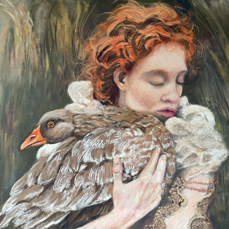 Kindred Spirits } original pastel art