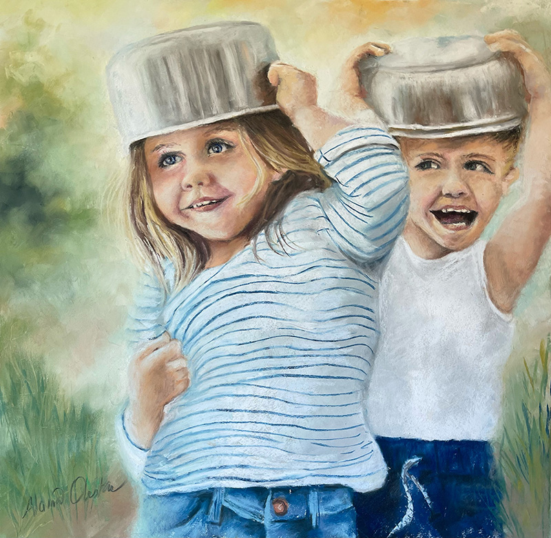 Two Potheads | original pastel artwork