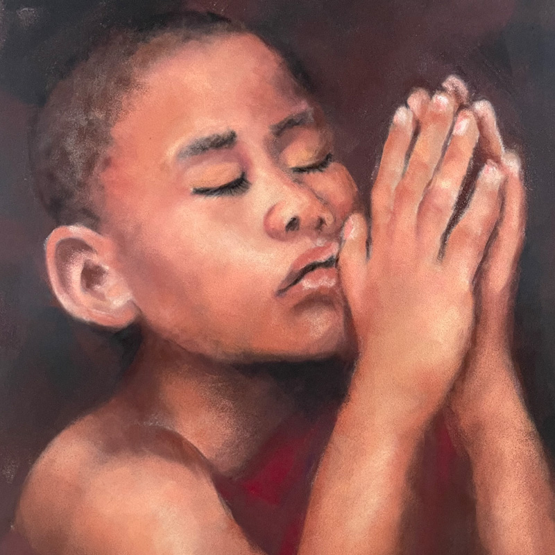 Daily Prayers } original pastel art