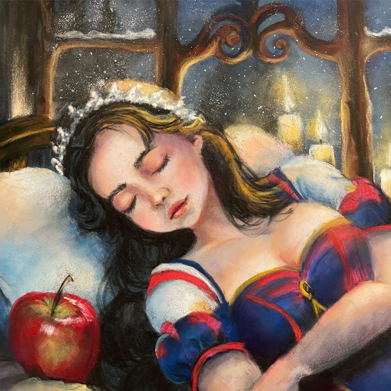 The Apple Can Wait | original pastel artwork