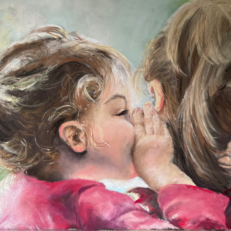 Whispered Secrets} original pastel art